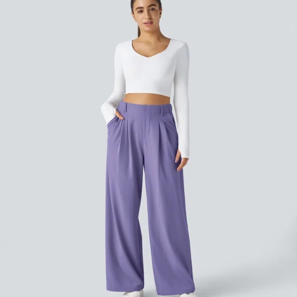 Halara Waffle Wide-leg Pants